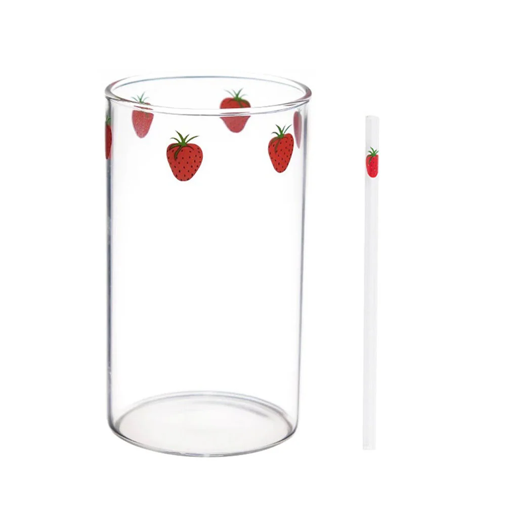 

Strawberry Cup Cups Glasses Cute Water Tumbler Mug Bottle Clear Drinking Aesthetic Party Straw Transparent Hawaiian Lid Can