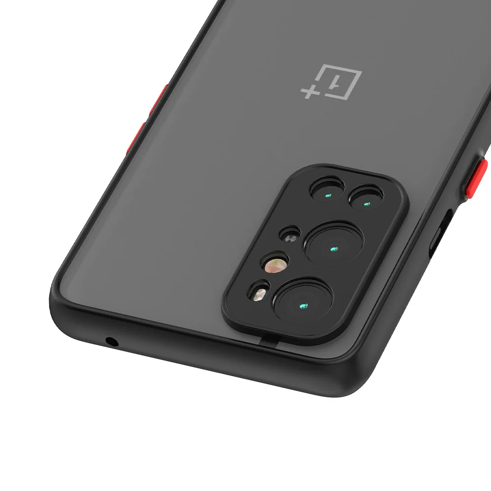 camera lens protection phone case for oneplus 9r 8t 7t pc matte translucent cover fon oneplus 9 8 7 pro soft tpu bumper case free global shipping