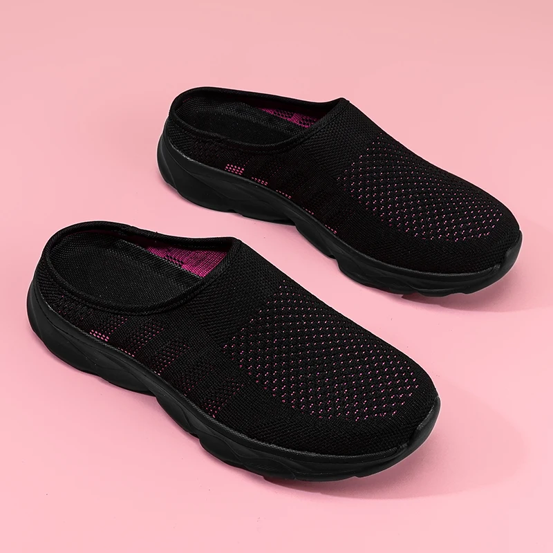 Удобная дышащая сетчатая повседневная обувь для мужчин и женщин полуприцеп
