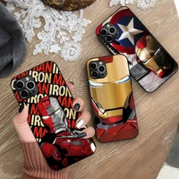 marvel superhero iron man phone case silicone soft for iphone 13 12 11 pro mini xs max 8 7 plus x 2020 xr cover