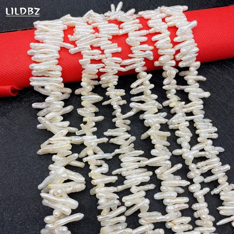 

Natural Freshwater Pearl Toothpick Necklace Beads 14-16mm Baroque Pearl Pendant Charm Jewelry DIY Bracelet Earring Accessories