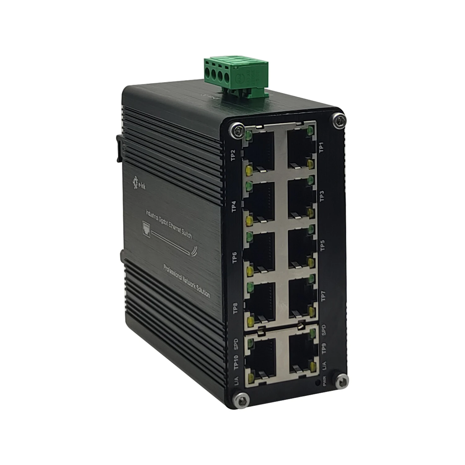 Interruptor Não Gerenciado Exterior da Montagem do Trilho do Ruído do Interruptor dos Ethernet de 10 Mbps 10 100 1000