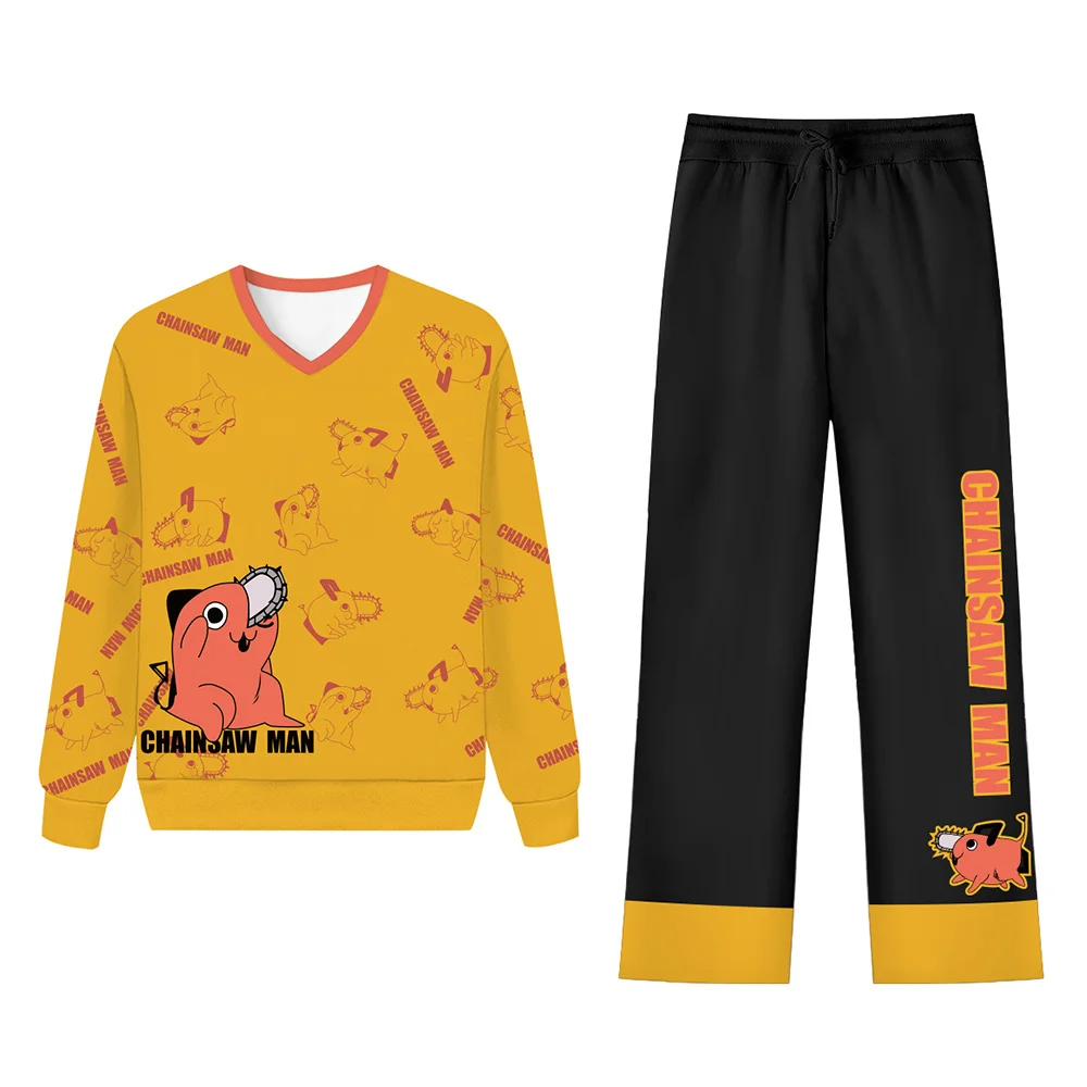

Костюм для косплея унисекс «бензопила», толстовка с капюшоном и штаны с 3D принтом, повседневные спортивные Джоггеры для фитнеса для мужчин ...