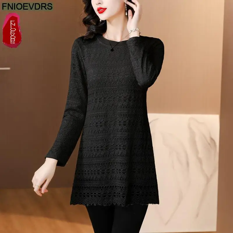 Свободная одежда женская зимняя теплая плотная базовая элегантная офисная