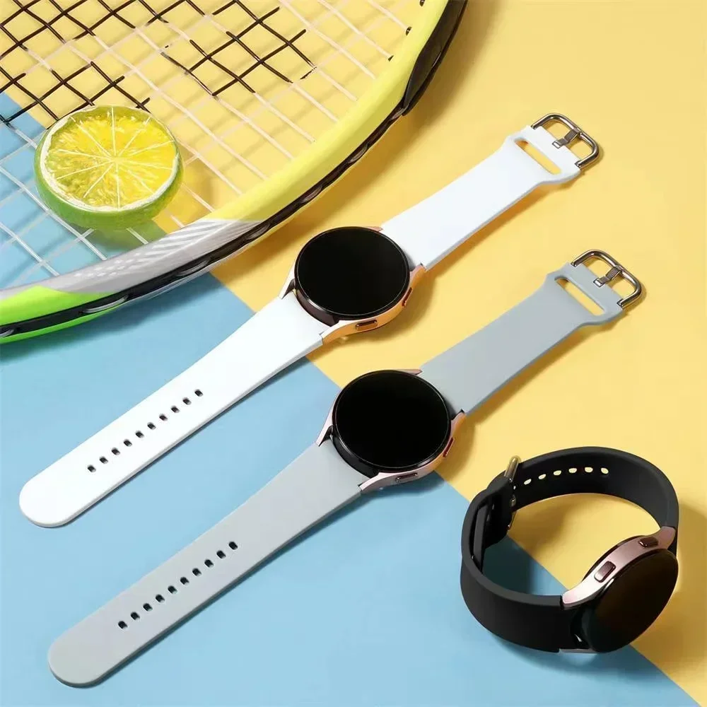 Фото Силиконовый спортивный ремешок без зазоров для Samsung Galaxy Watch 7, 6, 5, 4/5 Pro 40/44/45 мм, удобный ремешок для Watch 6, 4 Classic 47 мм, 46 мм №3