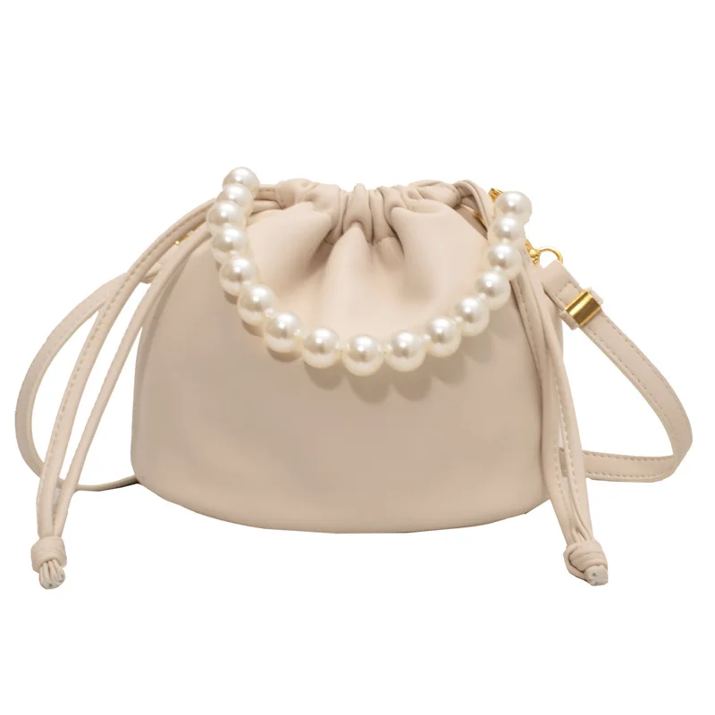 

Роскошная дизайнерская дамская сумочка, маленькие женские сумки-мешки с ремешком с жемчугом, лето 2022