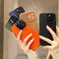 soft silicone luxury pu leather phone case for iphone 13 11 12 pro max xs xr x 7 8 plus se shockproof fashion business cases