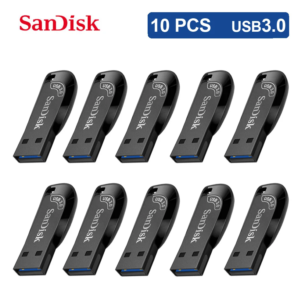 

10PCS/LOT SanDisk USB Stick 3.0 Key USB Flash Drive 128GB 64G 32G Pen Drives Pendrive USB Pen Disk Flashdrive 256GB Memory Stick
