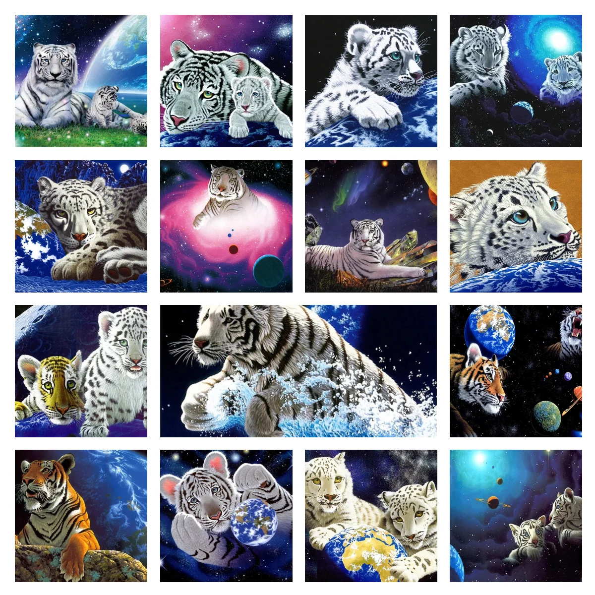 

5D DIY Diamond Painting Animals Tiger Diamond Mosaic Full Round Diamond Embroidery Landscape Cross Stitch Kits Art Crafts Gift