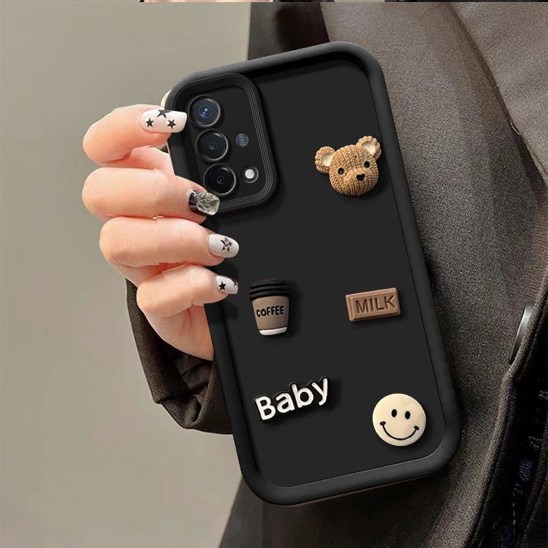 Для Motorola Edge 50 Neo Fusion Moto G75 G55 G35 G85 G84 G22 G14 G04 G54 Чехол для телефона с милым 3D медведем и