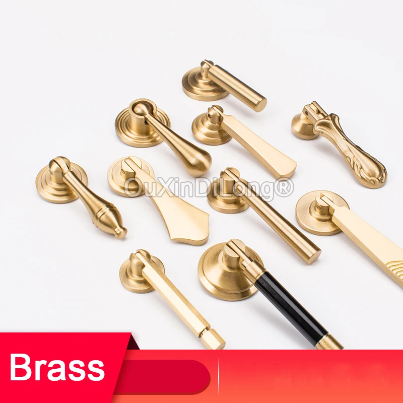 

1PCS Chinese Style Brass Handles Water Drop Pulls Pendant Handles Cupboard and Furniture Drawer Handles Hardware GF1129