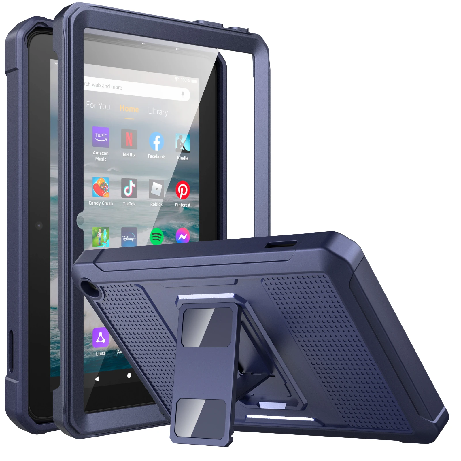 

Case For Amazon All-New Kindle Fire 7 Tablet (2022 Release-12th Generation) Latest Model 7",Full Body Rugged Hands-free Viewing