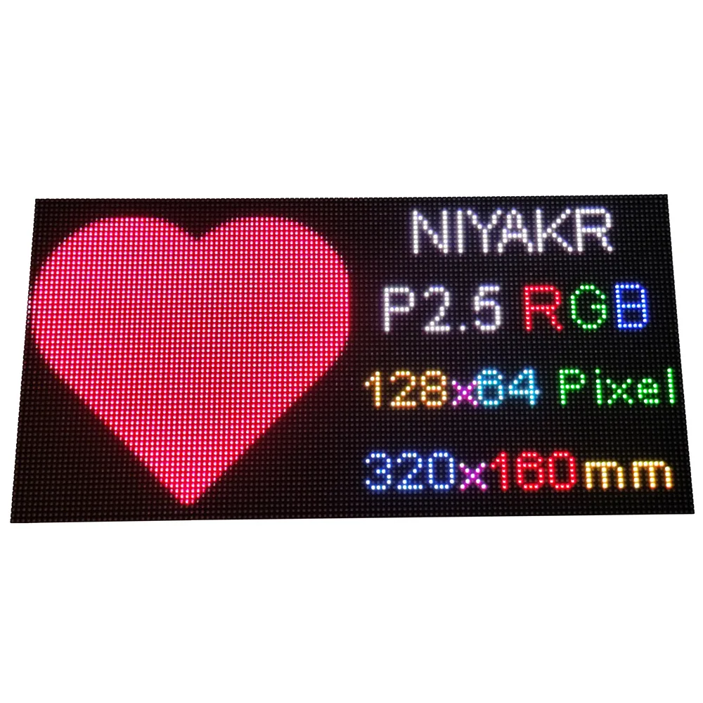 

P2.5 Indoor SMD Full Color LED Display Module 320x160mm Video Panel 128x64 Dots