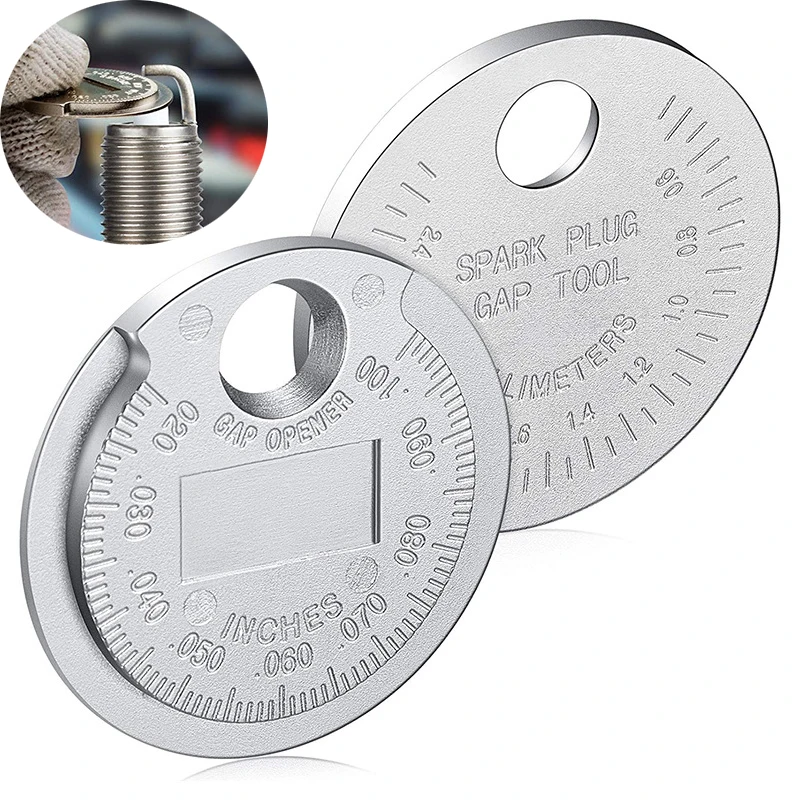 

Инструмент для измерения свечи зажигания, монетного типа, диапазон 0,6-2,4 мм, инструмент для измерения зазора свечи зажигания, щуп, измеритель...