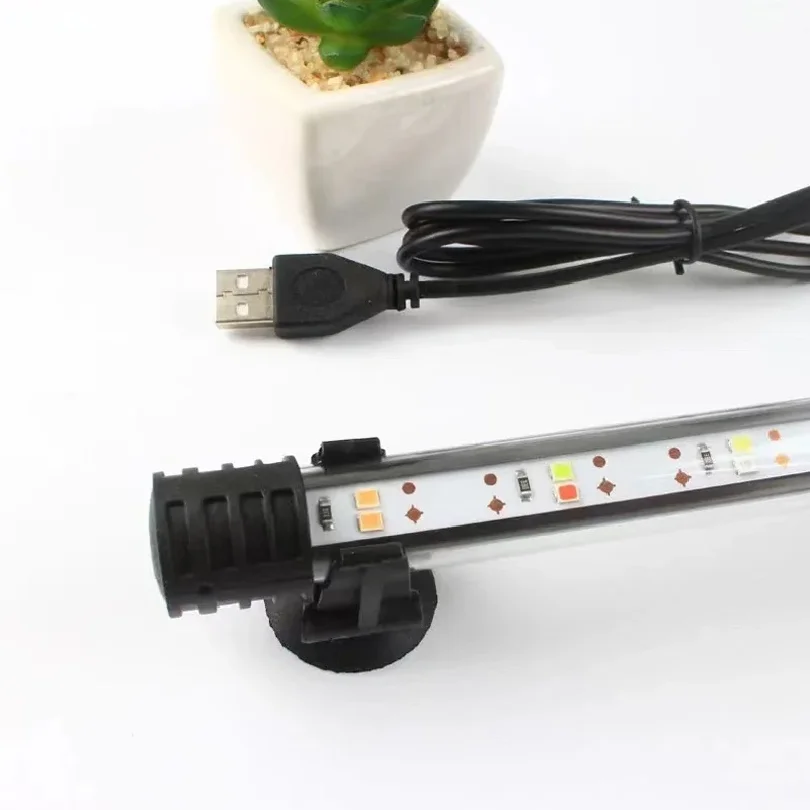 Фото Светодиодный светильник для аквариума с USB-разъемом, водонепроницаемый, для подводного освещения, лампа для растений, 110-240В №5