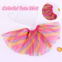 sweet three layer children clothing party dance girls colorful princess style candy mesh skirt tulle tutu skirt