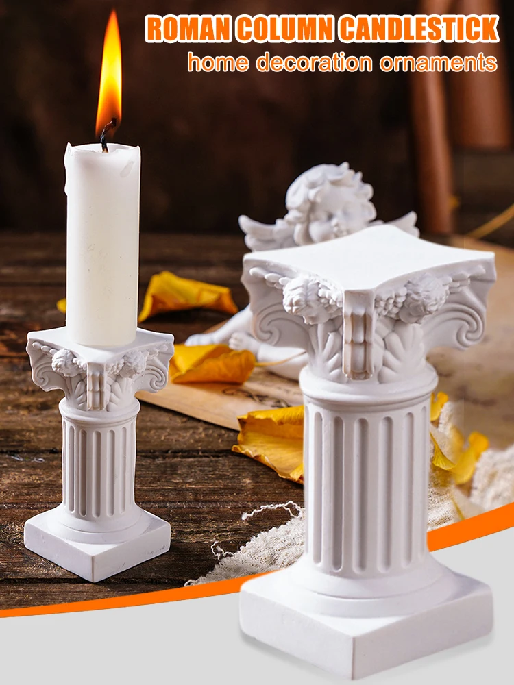 

Artificial Europe Simulation Roman Column Candlestick Candle Holder Photography Background Props Photo Adornment Home Decoration