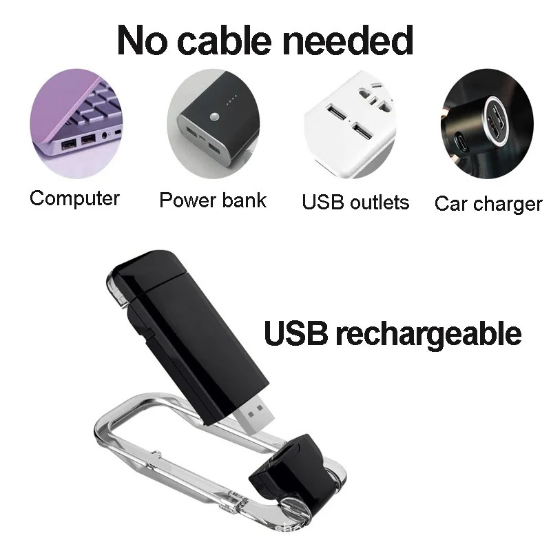 

New LED USB Rechargeable Book Reading Light Brightness Adjustable Eye Protection Clip Book Light Portable Bookmark Read Light