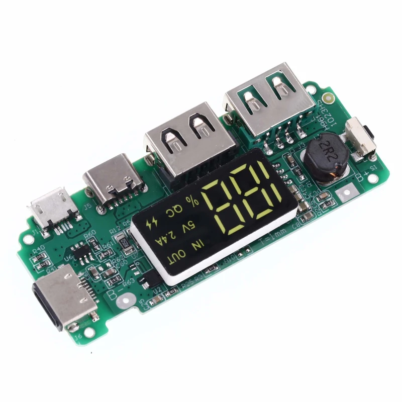 3 шт. плата зарядного устройства для литиевой батареи светодиодный двойной USB 5 В 2