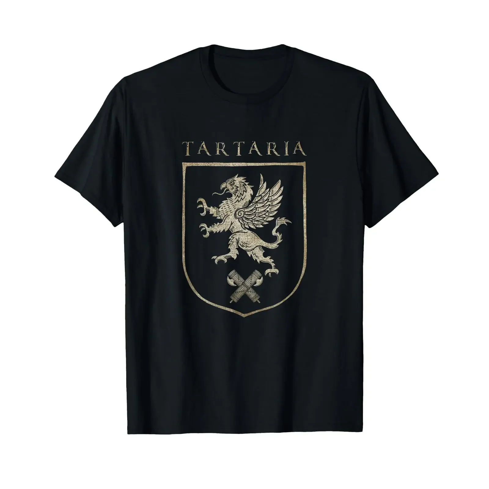 Фото Футболка Tartaria Tatar Empire Griffin Tartar в винтажном стиле, унисекс, модная, для повседневной носки, стильная, дышащая, с графическим принтом №1