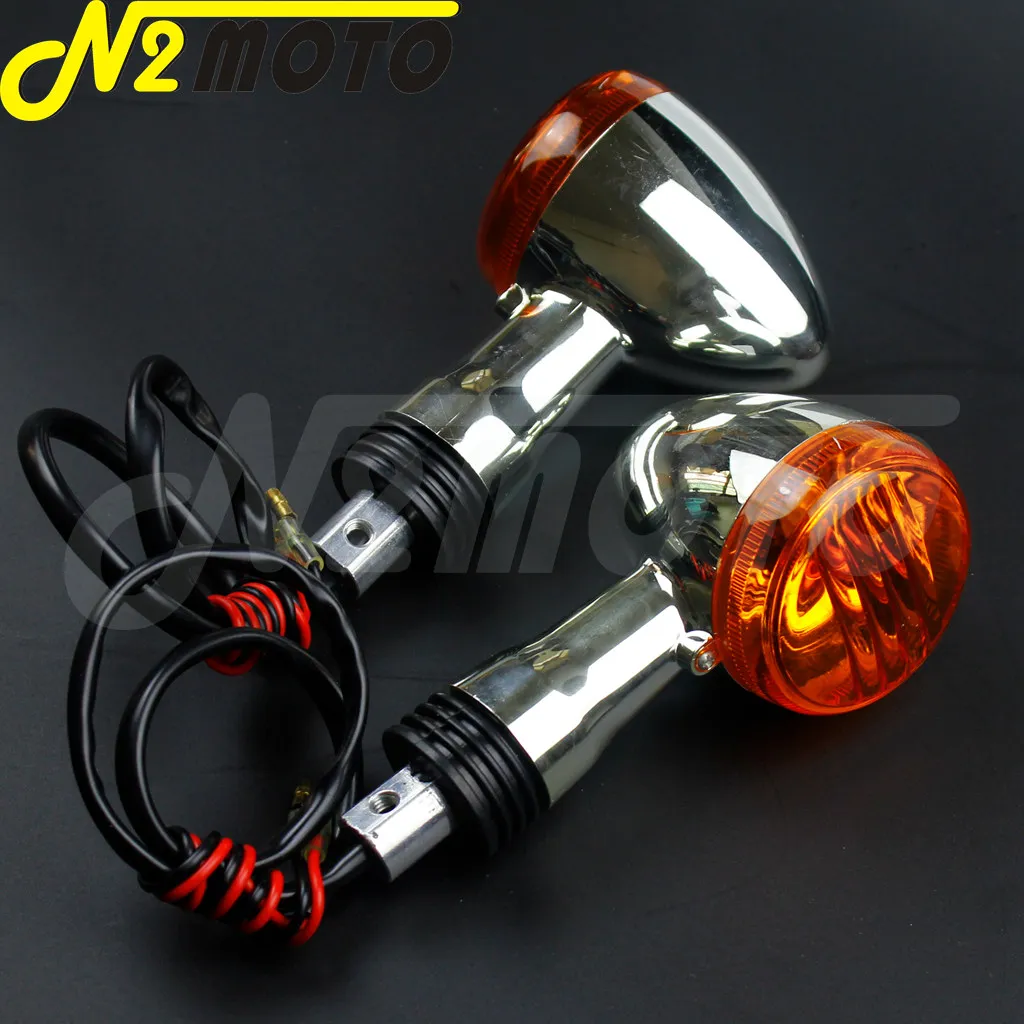 

Мотоцикл 12V передний задний указатель поворота светильник хромированный янтарный индикатор мигалка для Suzuki Boulevard M109R 06-15