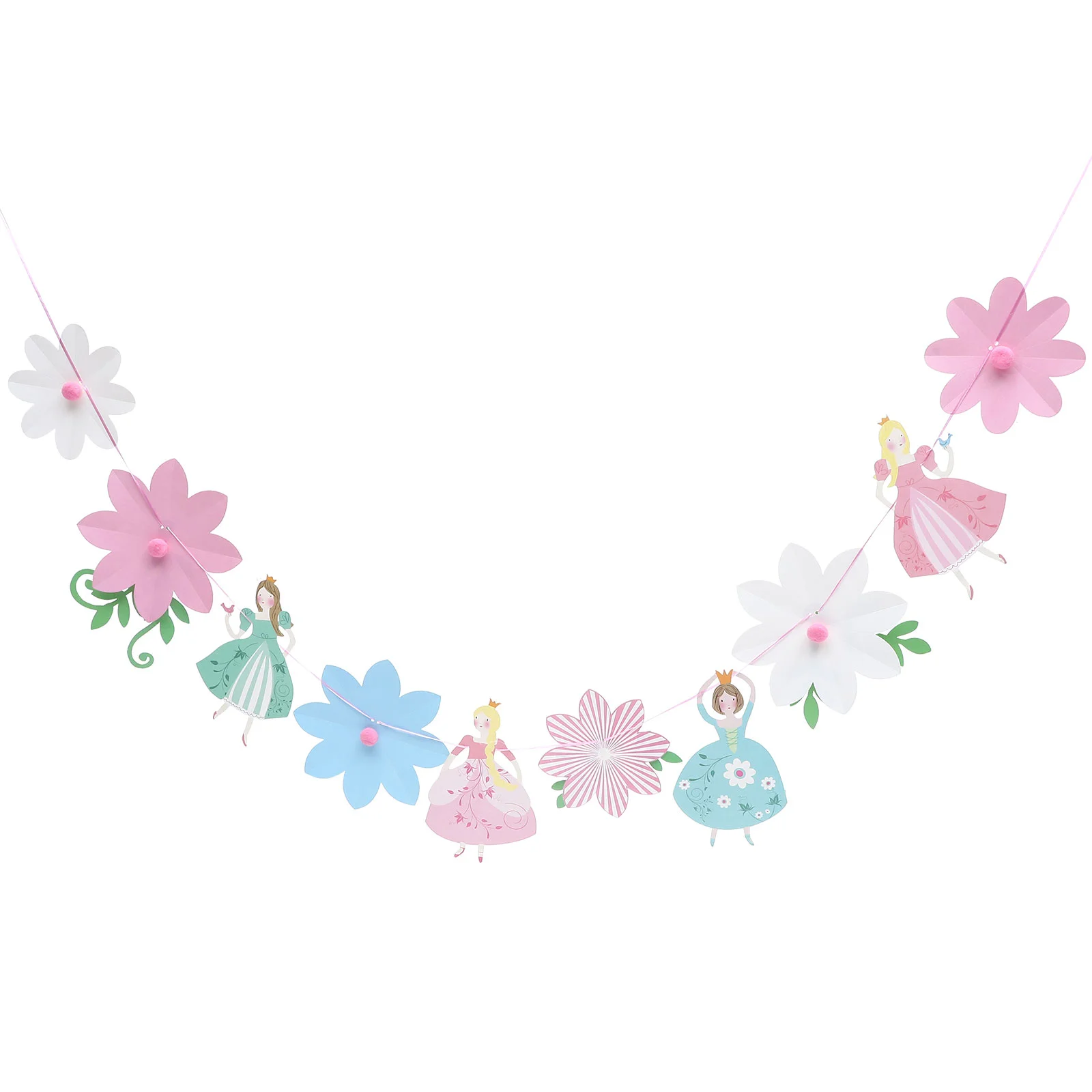 

Banner Birthday Decor Wall Hanging Decorations Paper Flower Garland Party Supplies
