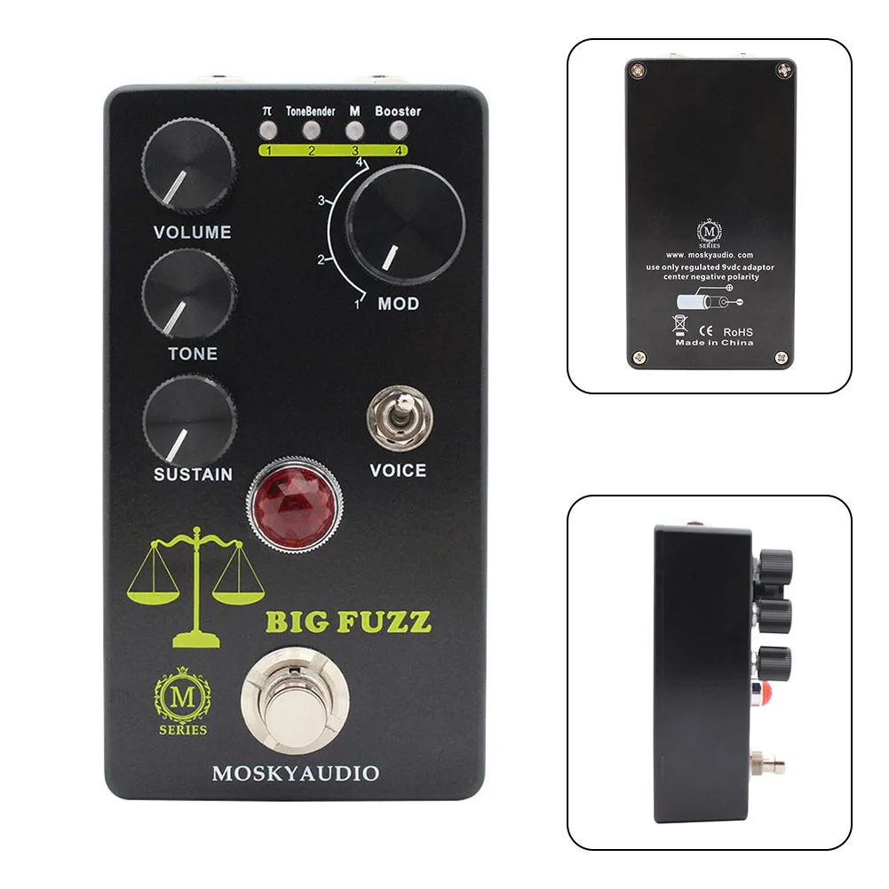 

Педаль для гитары Fuzz Distortion Pro Co Rat Circuit, универсальное управление, выбор из 4 режимов, аксессуары для электрогитары
