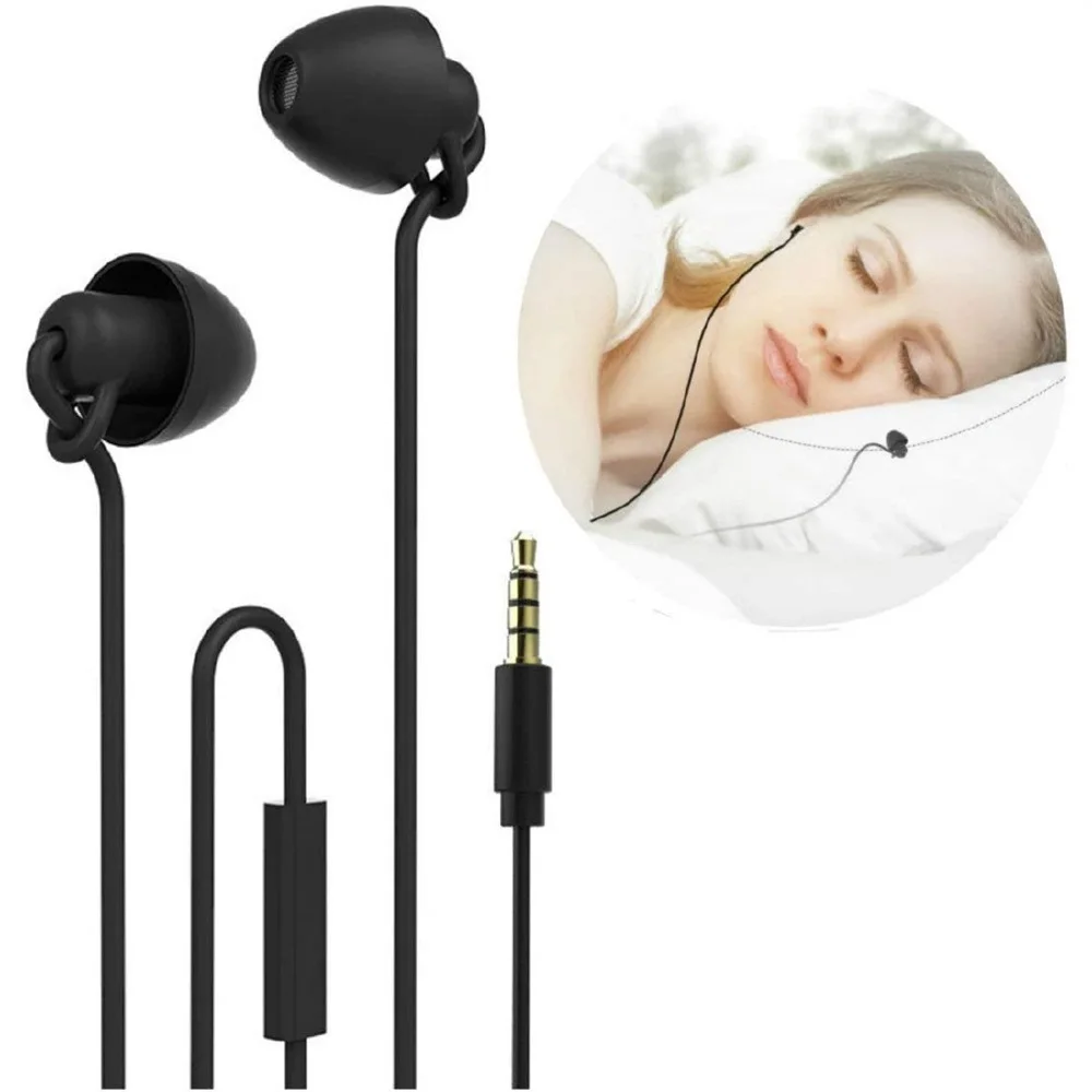 

Sleep Earphone In-Ear Headset Noise Cancelling Sleeping Headphone HiFi 3.5mm Wired Headphones Mobile Phone MP3 Sleeping Earphone