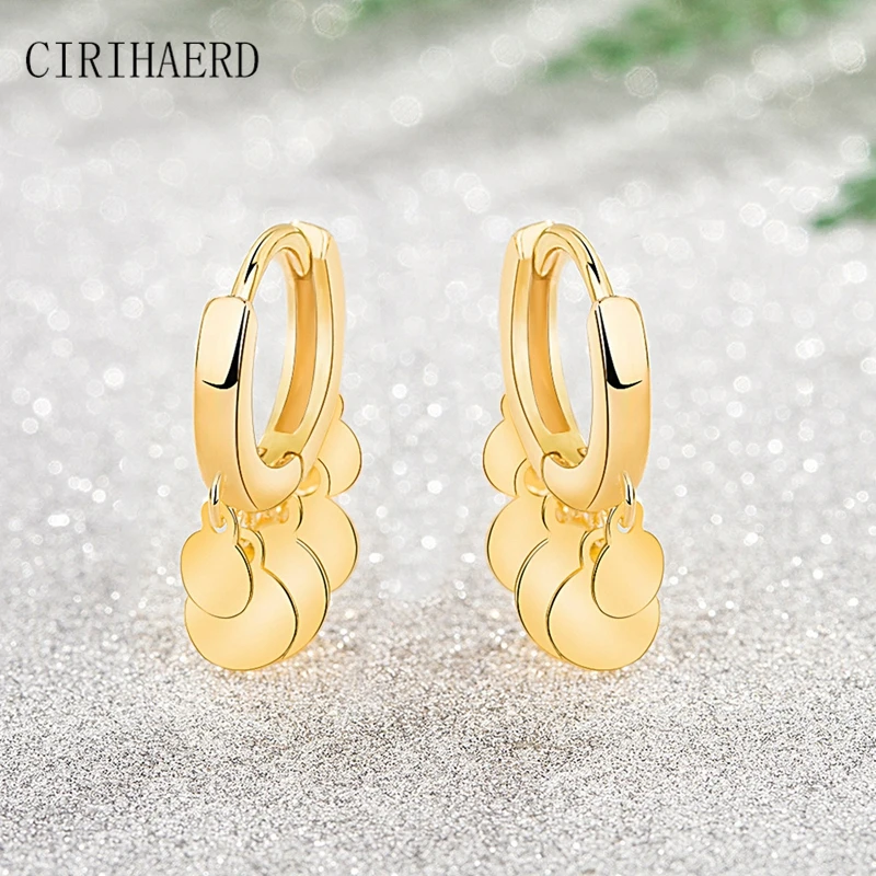 

Different Colour Water Droplets Geometric Disc Dangling Earrings Statement Women's Wedding Earring Banquet Jewelry Accessories