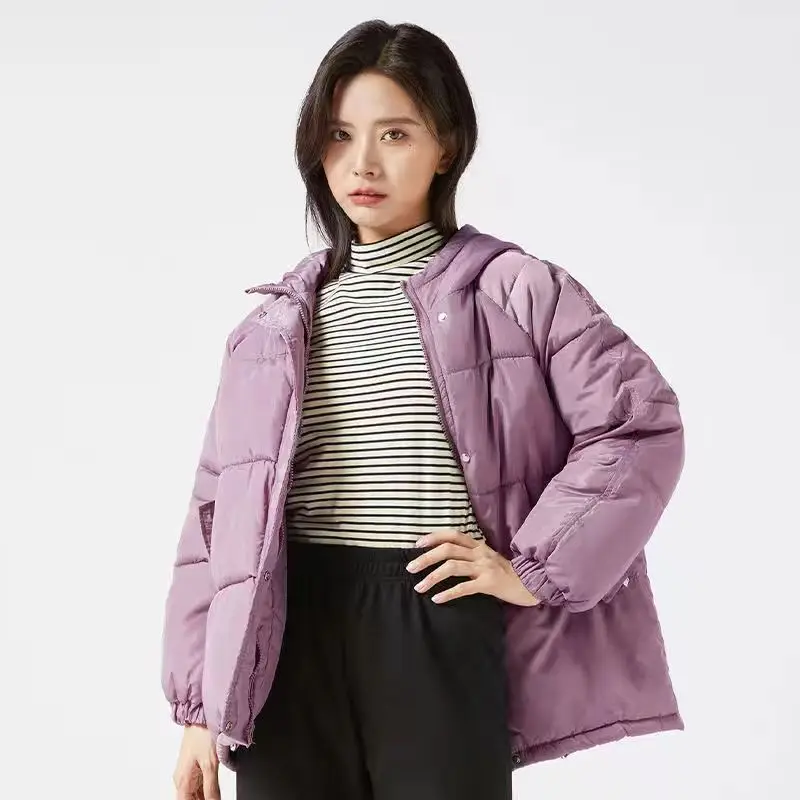 

Парка Lucyever женская зимняя с капюшоном, однотонная, с карманами, утепленная, на хлопковом наполнителе, 2022