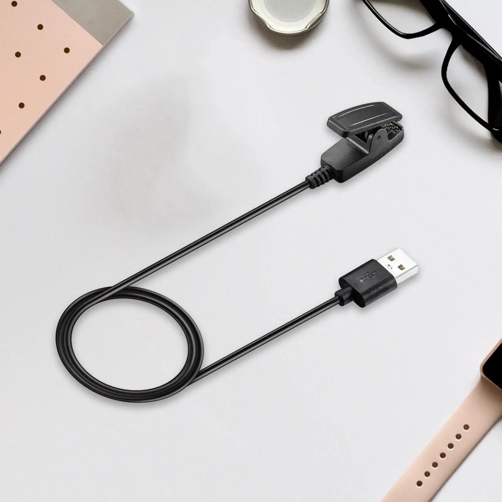 Фото Черный USB-кабель для зарядки, 1 м, подставка-держатель для зарядного устройства для Garmin Forerunner35 735XT 630 ForeAthlete 35J №5