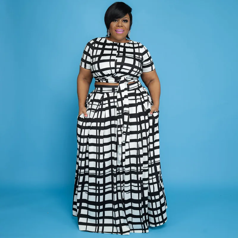 

Plus Size New Arrivals Print Tie Dye Multicolor Two piece Sets