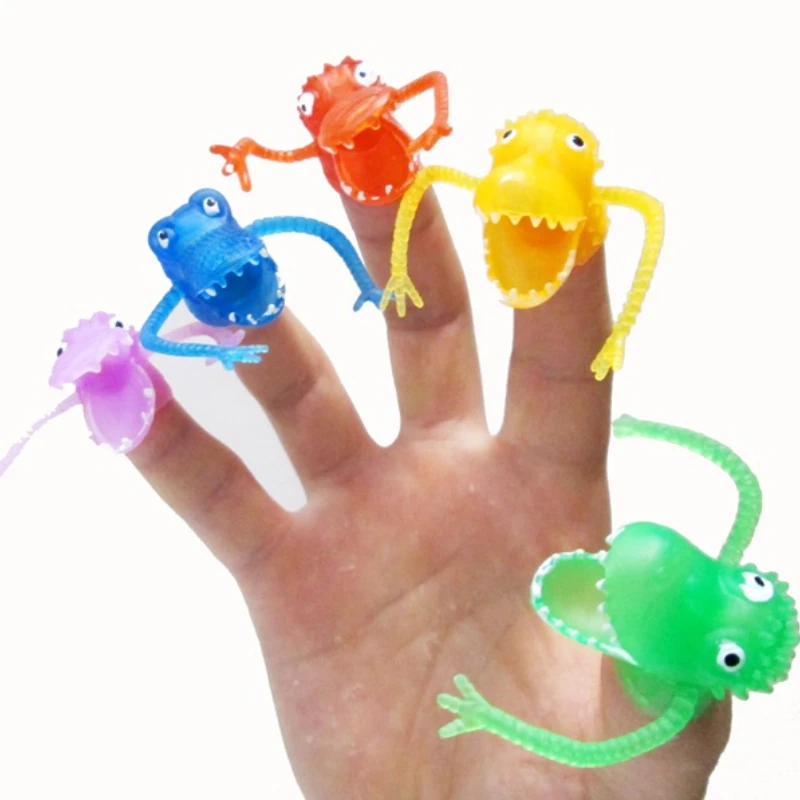 

5pcs Funny Dinosaur Finger Toys Novely Dinosaur Finger Puppet Finger Cots Storytelling Mini Finger Toy For Kids Gift