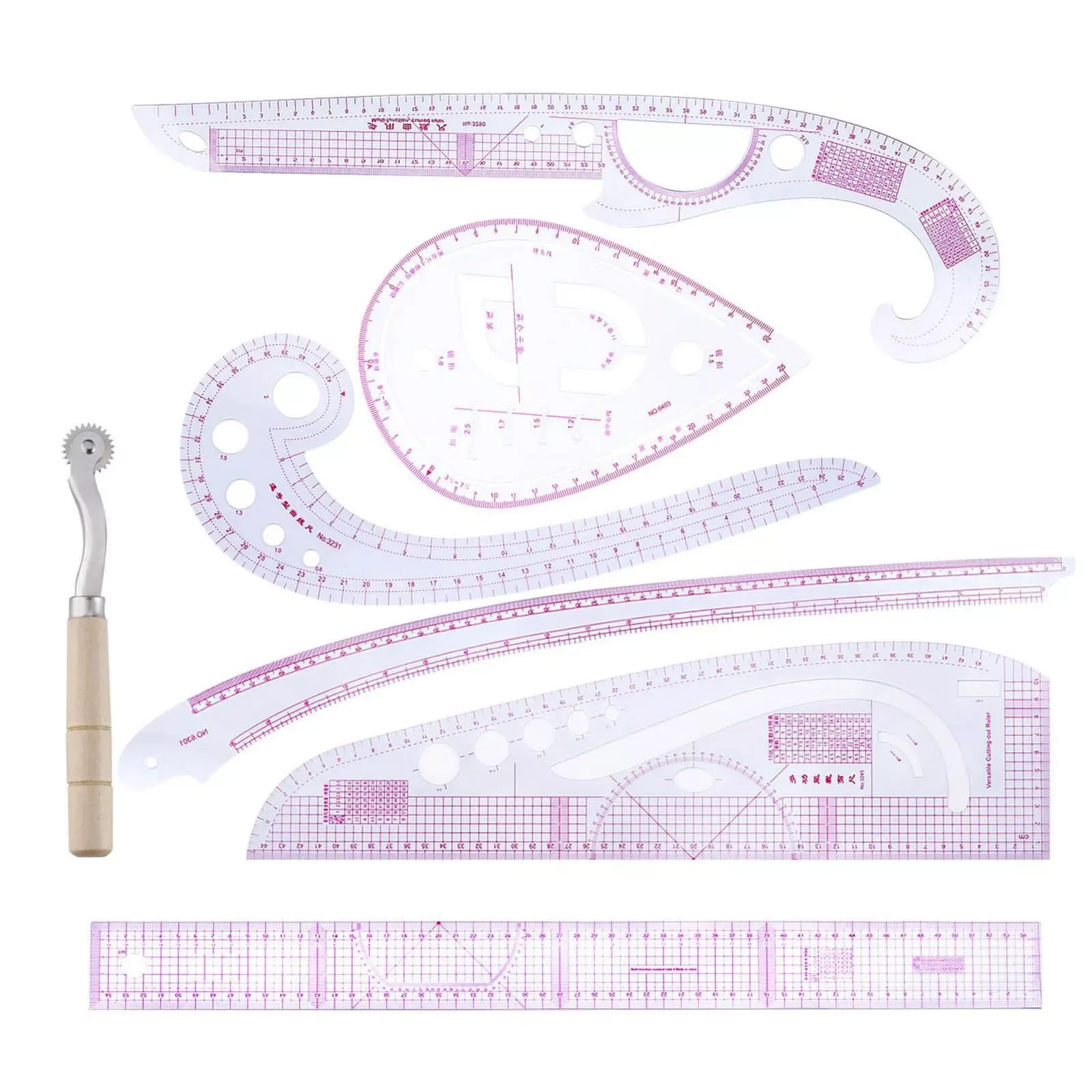 

7 Piece Set Metric Clothes Curve Sewing Ruler Drawing Stencil Making Grading Curve Rule Pattern Making Accessories Making