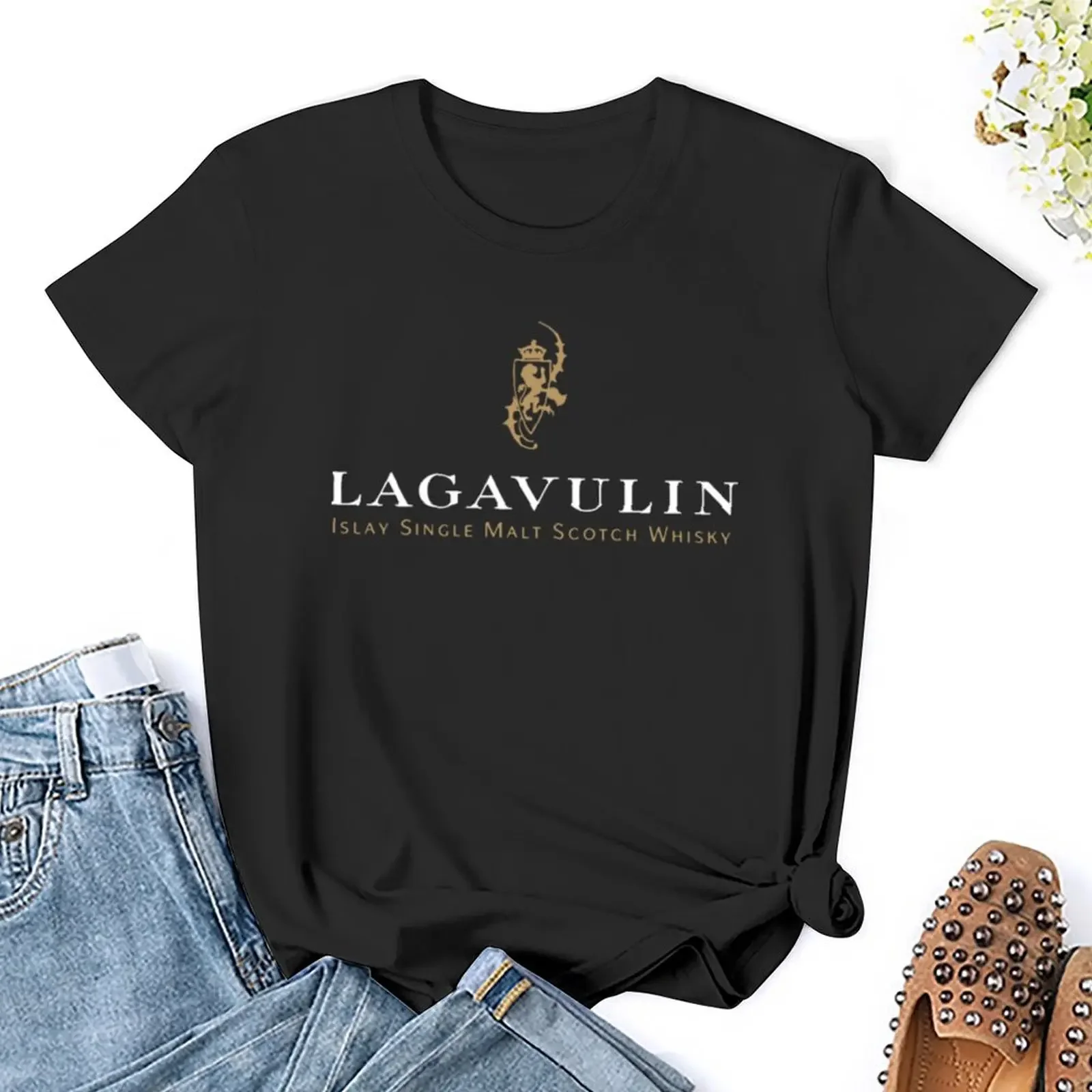 Lagavulin однослойная футболка женская хлопок oversize
