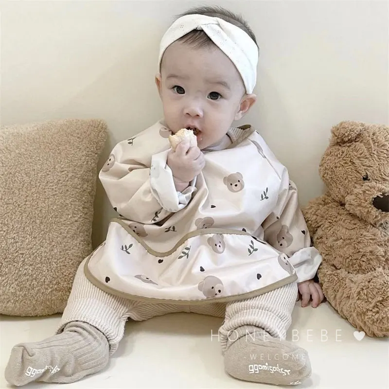 

Слюнявчик для новорожденных, водонепроницаемый, с длинным рукавом