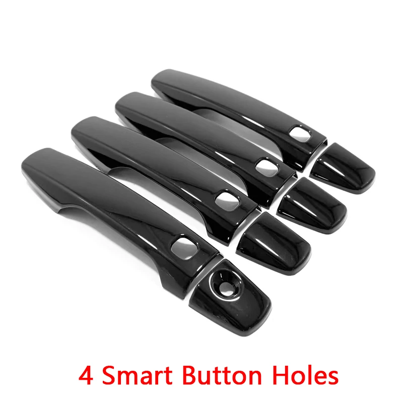 

Для Toyota Land Cruiser LC200 2008-2015, черная накладка на дверную ручку автомобиля, 2 или 4 отверстия для ключей, Стайлинг, внешняя часть, аксессуары