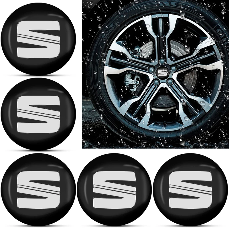 

4 шт., алюминиевые наклейки на эмблему seat ibiza Alhambra Exeo Altea Arona Ateca Altea Mii IBL