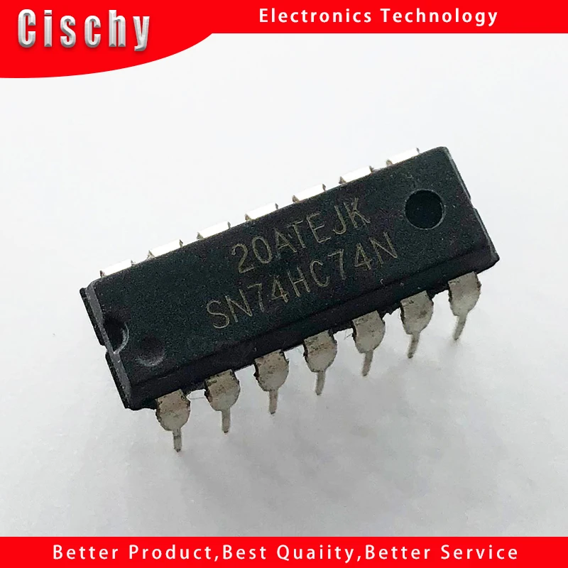 

10pcs/lot 74HC74N SN74HC74N 74HC74 7474 DIP-14 In Stock