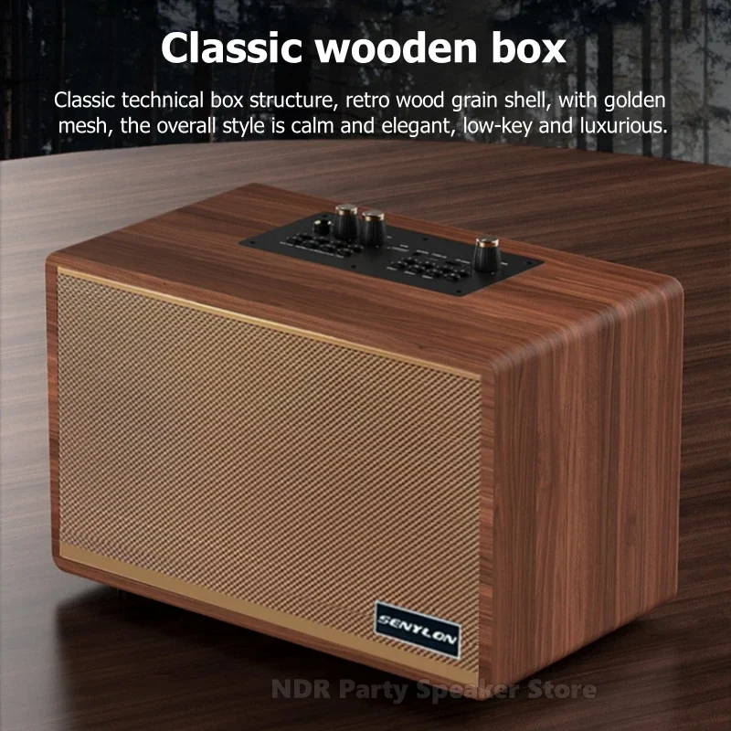 Деревянные Bluetooth-колонки в стиле ретро 60 Вт настольный домашний кинотеатр
