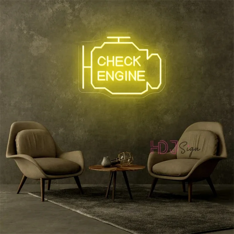 Неоновая светодиодная подсветильник Ineonlife для проверки двигателя автомобиля