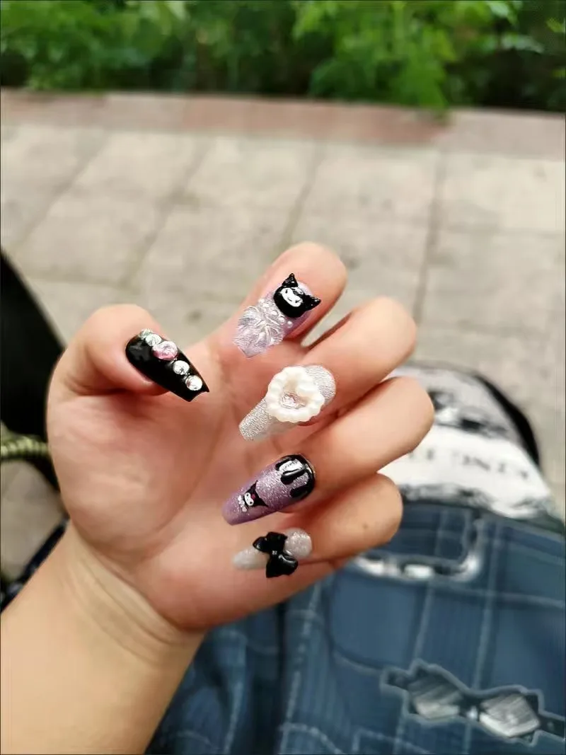 Стразы для ногтей разных размеров 3d кристалл Sanrio Kawaii аниме дамы милые Мультяшные