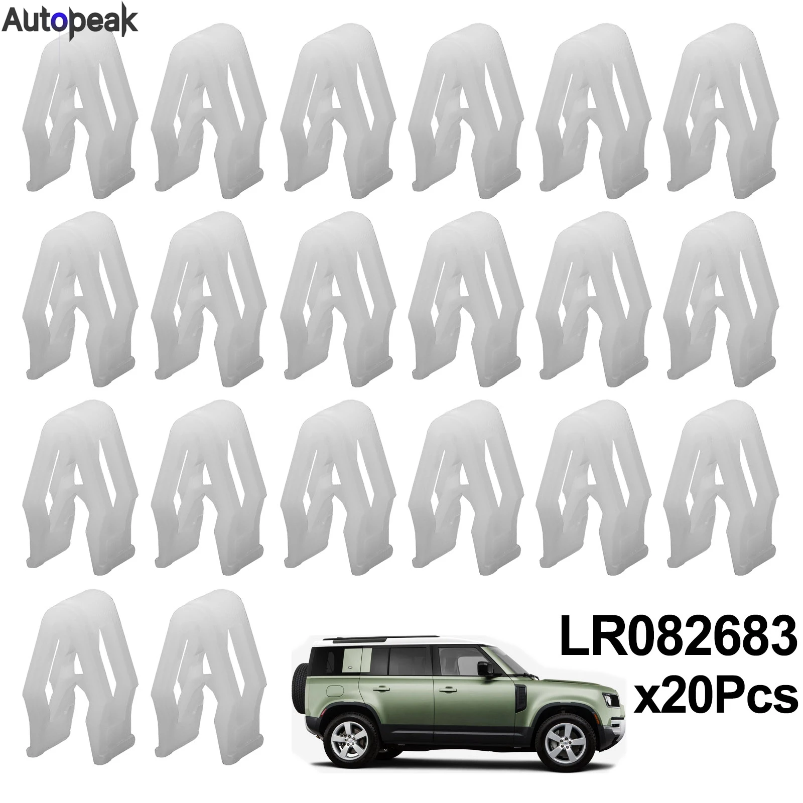 

20X для Land Range Rover Velar Defender Discovery Sport 5, раструбная опора переднего колеса, молдинг, зажимы, фиксатор бампера LR 082683