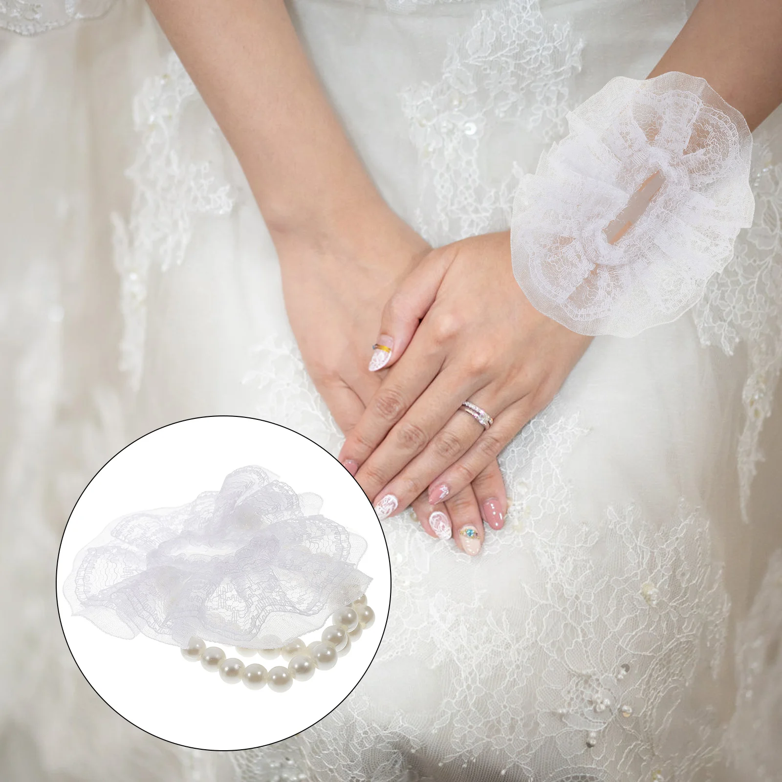 

Pearl Wedding Corsage Wristband Accessories Stretch Flowers Wrist Diy Decorations Suit Prom Bands Suppliesbracelets Band