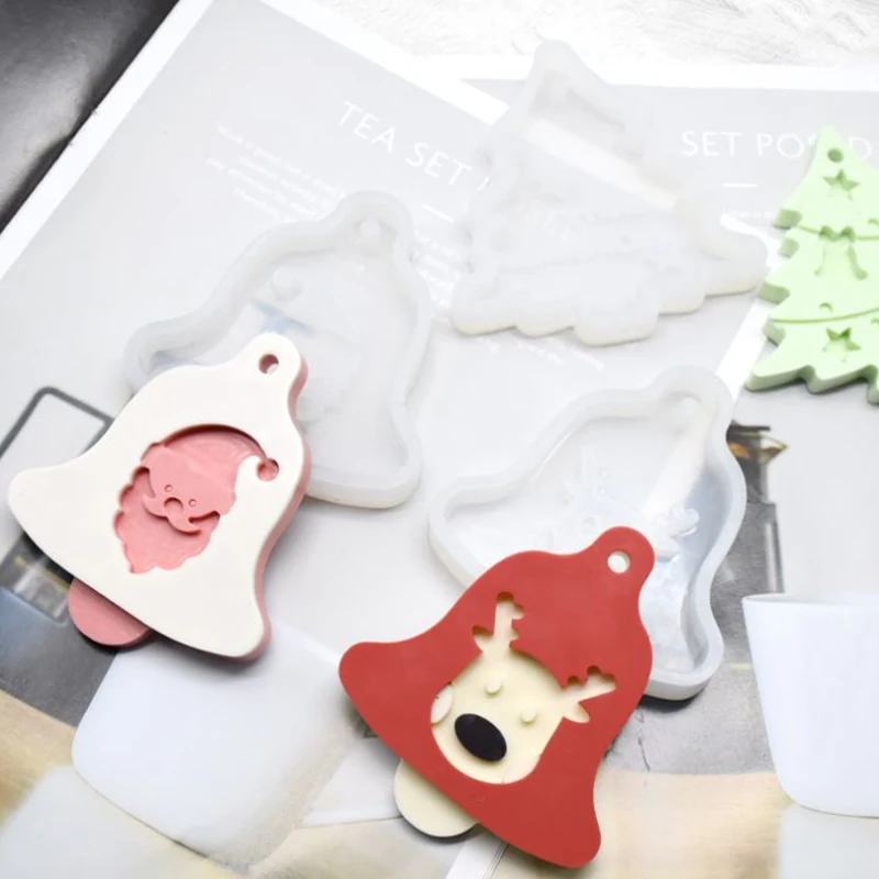 Novaya Rodjes) aya Силиконовая форма с Jinglei Loush Kolokolchik Рождественская елка Подвеска Stuckurtka