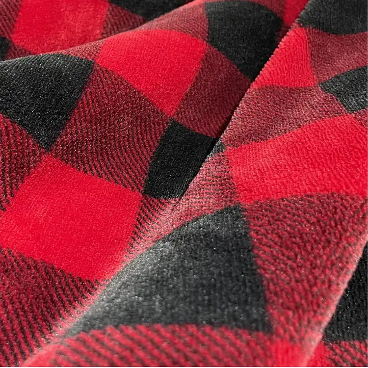 

Throw Blanket for Couch Buffalo Plaid Sherpa Blanket Throw Fuzzy Red Black Checkered Flannel Fleece Blanket for Couch Bed Fluffy