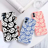 trippy smiley face cute funny phone case for iphone 12 13 mini 11 pro xs max x xr 5 6 6s 7 8 plus se 2020 11pro silicone cover
