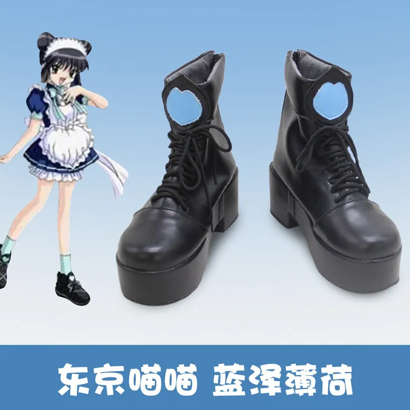 Фото Обувь для косплея Айзавы Минто из аниме Tokyo Mew Mew, ботинки для девочек и женщин, для карнавала, вечеринки, Хэллоуина №1