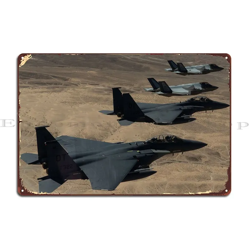 

F35as And F15e Metal Sign Poster Printing Classic Cave Character Plaques Tin Sign Poster