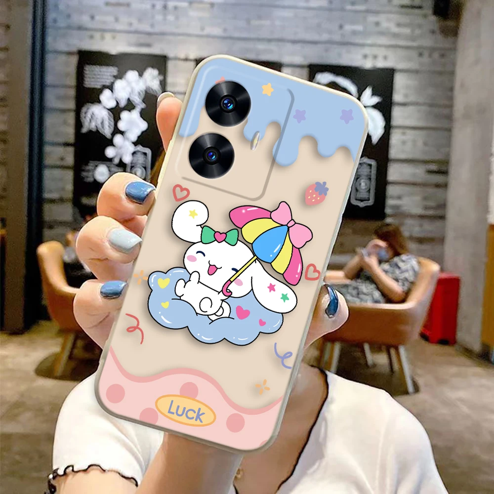 Чехол для телефона Cartoon Dog Kawaii Cinnamoroll Realme C65 C63 C53 C35 C55 C33 C30 C21Y C20 C12 C11 GT 2 XT NARAO 20 30 50